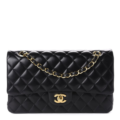 Chanel Lambskin Quilted Medium Double Flap Black 1 of 11