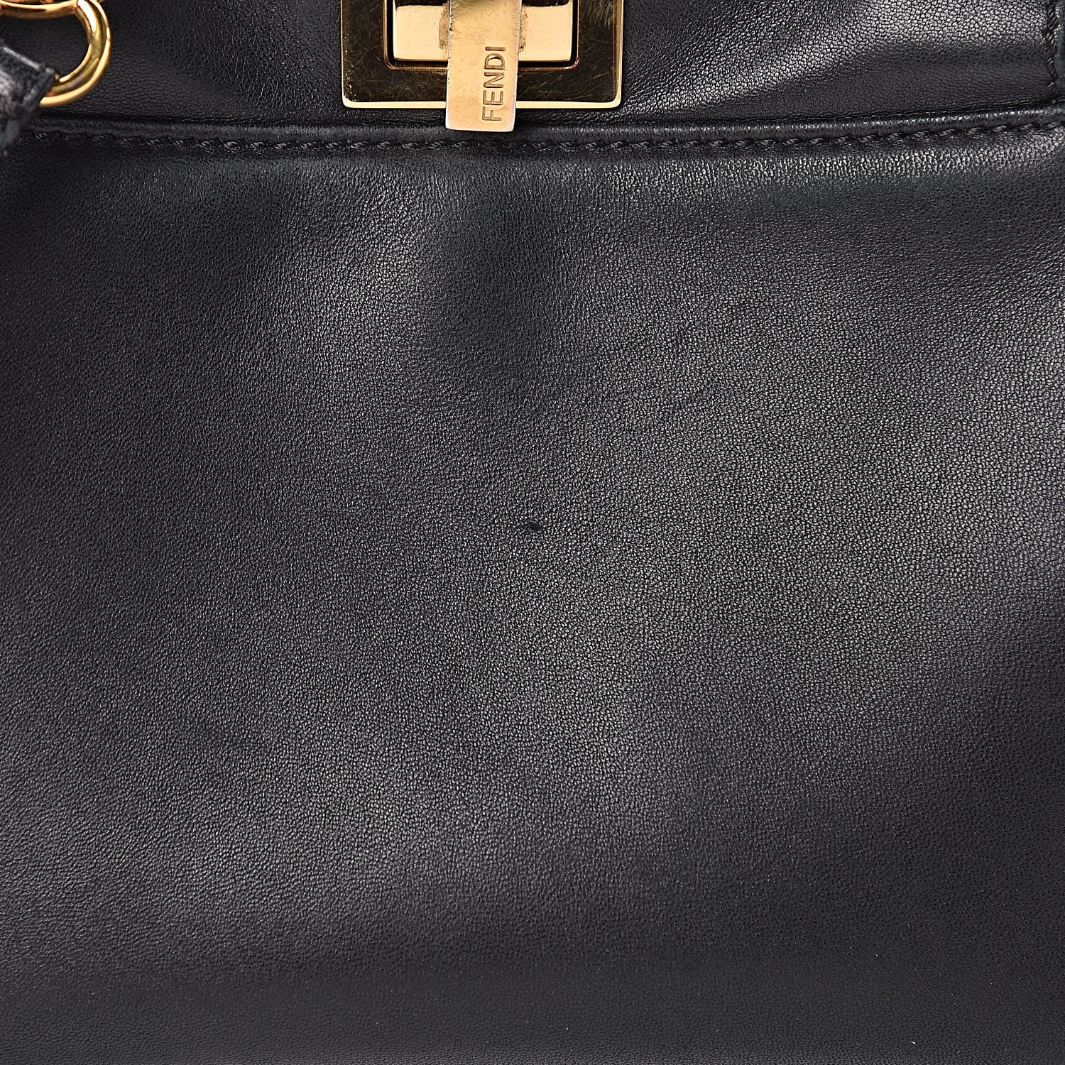 Fendi Nappa Mini Peekaboo Iconic Satchel Black 11 of 13