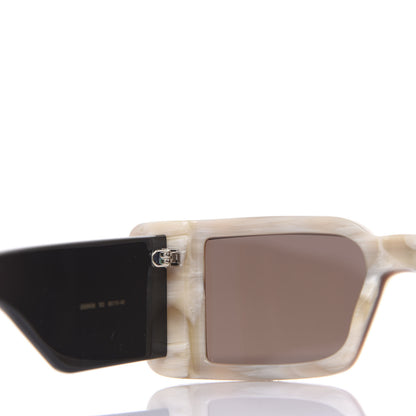 Gucci Acetate Rectangular Flap GG0543S Sunglasses White Black 7 of 8