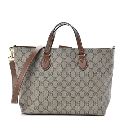 Gucci Soft GG Supreme Monogram Small Crossbody Tote Beige Cuir 1 of 9