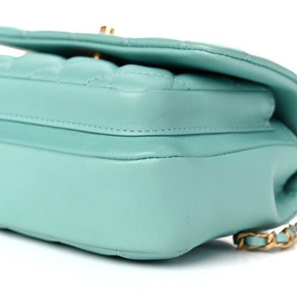 Chanel Calfskin Quilted Top Handle Flap Light Blue 9 of 10