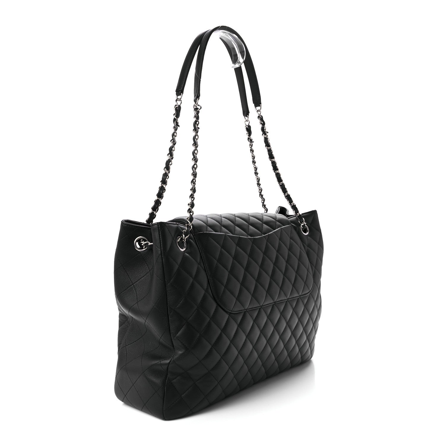 Chanel Calfskin Quilted Flap Tote Black 3 of 9