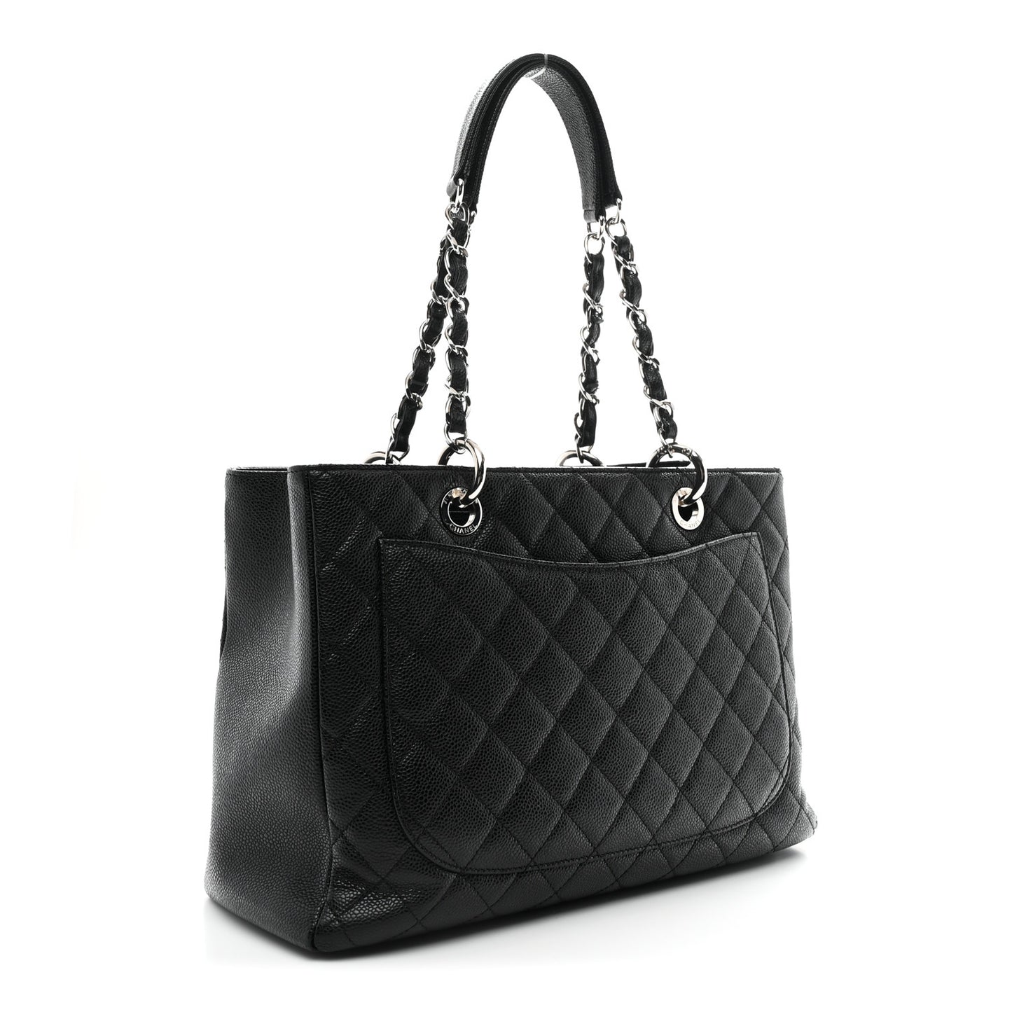 Caviar Quilted Grand Shopping Tote GST Black