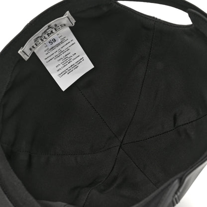 Hermes Newton Calfskin Riley Cap 59 Black 7 of 10