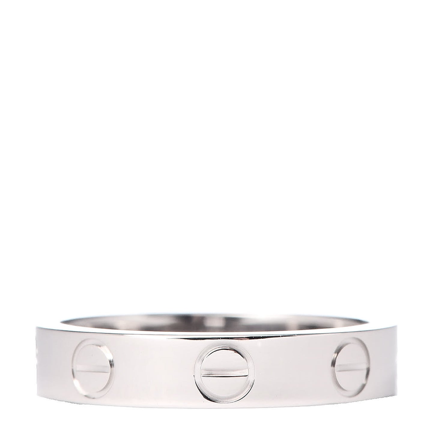 18K White Gold 3.5mm LOVE Wedding Band Ring 48 4.5
