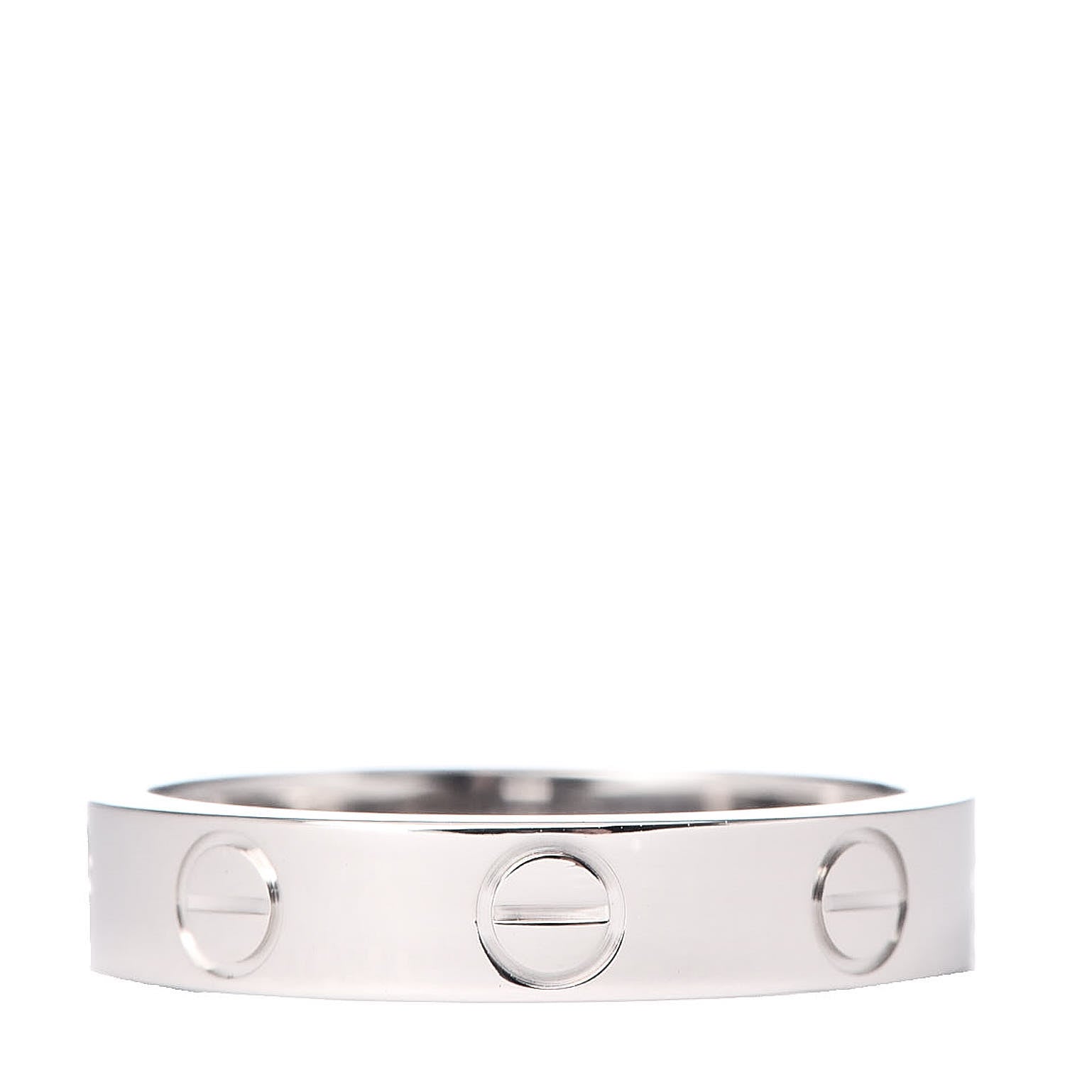 Cartier 18K White Gold 3.5mm LOVE Wedding Band Ring 48 4.5 1 of 5