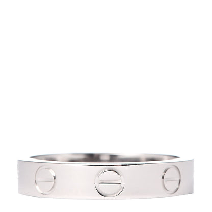 Cartier 18K White Gold 3.5mm LOVE Wedding Band Ring 48 4.5 1 of 5