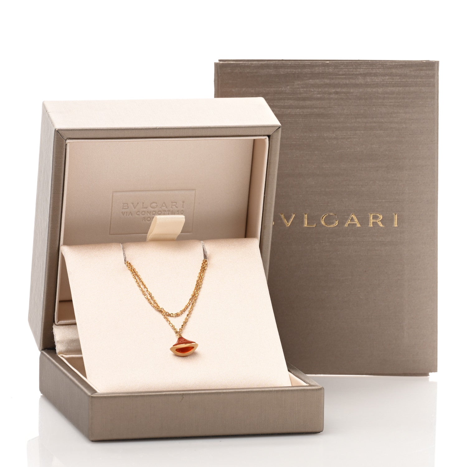Bulgari 18K Rose Gold Carnelian Divas' Dream Bracelet SM 4 of 4