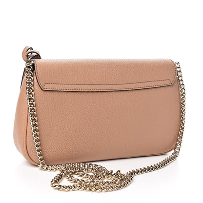 Gucci Pebbled Calfskin Medium Soho Flap Crossbody Camelia 3 of 10