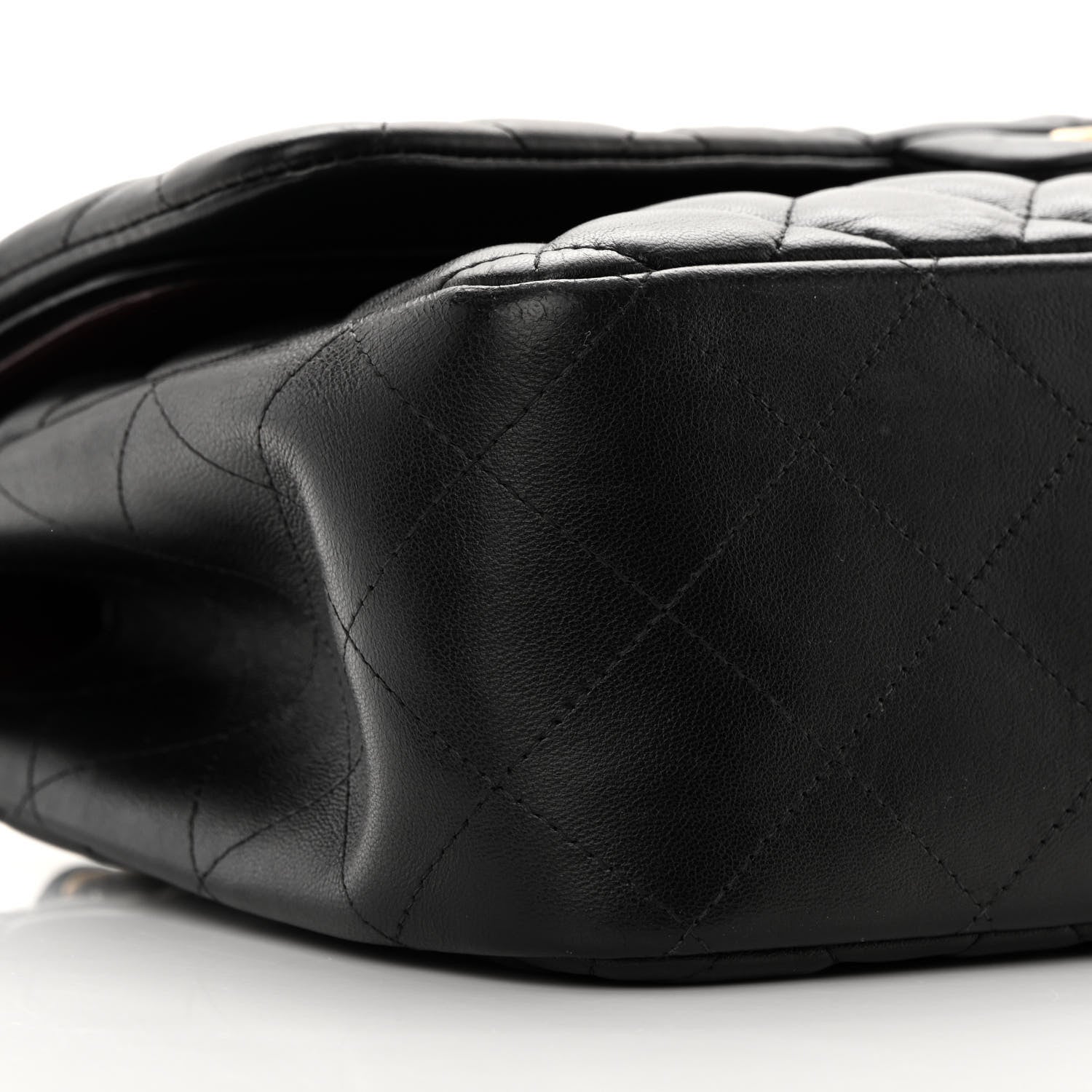 Chanel Lambskin Quilted Jumbo Double Flap Black 9 of 21