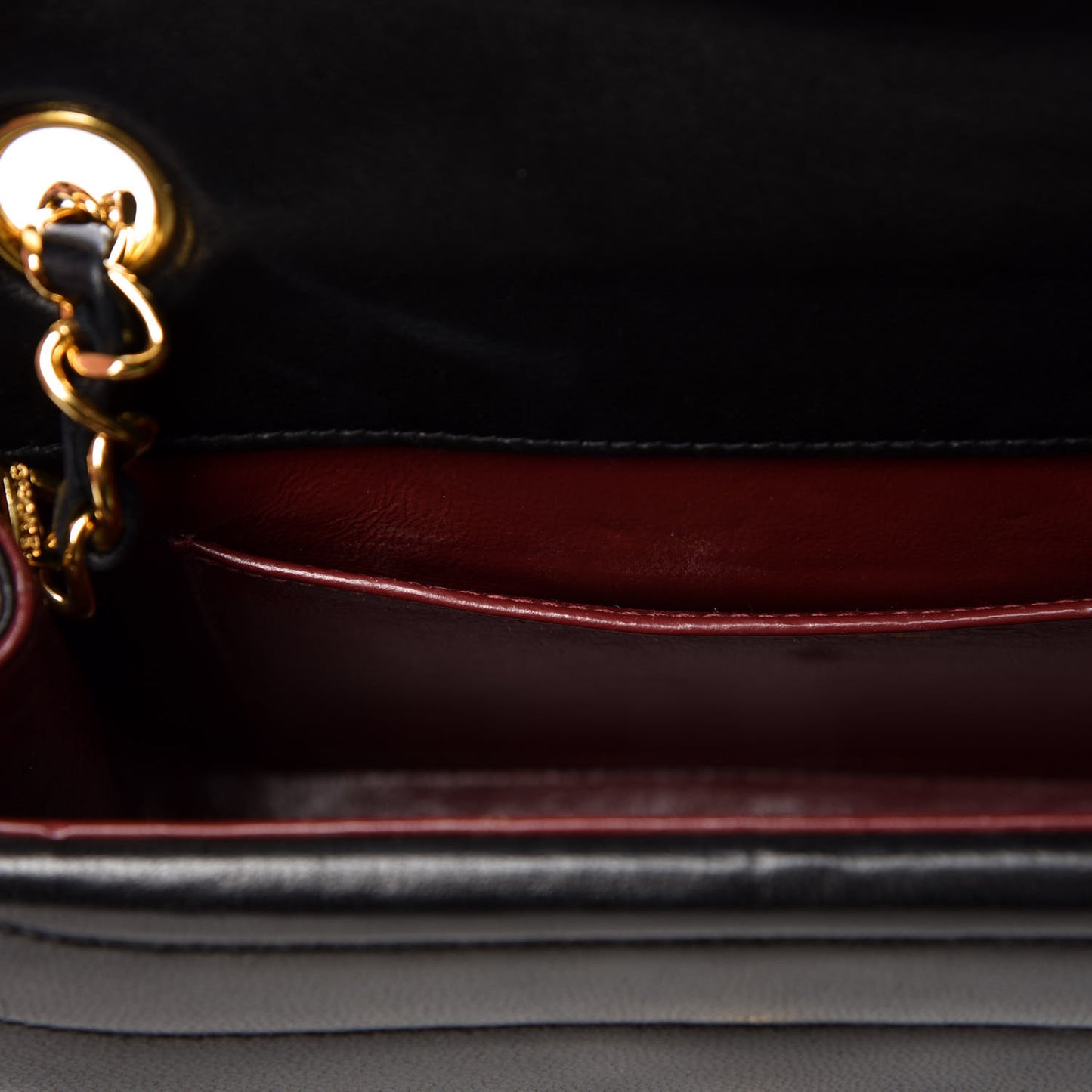 Lambskin Horizontal Quilted Mini Flap Black