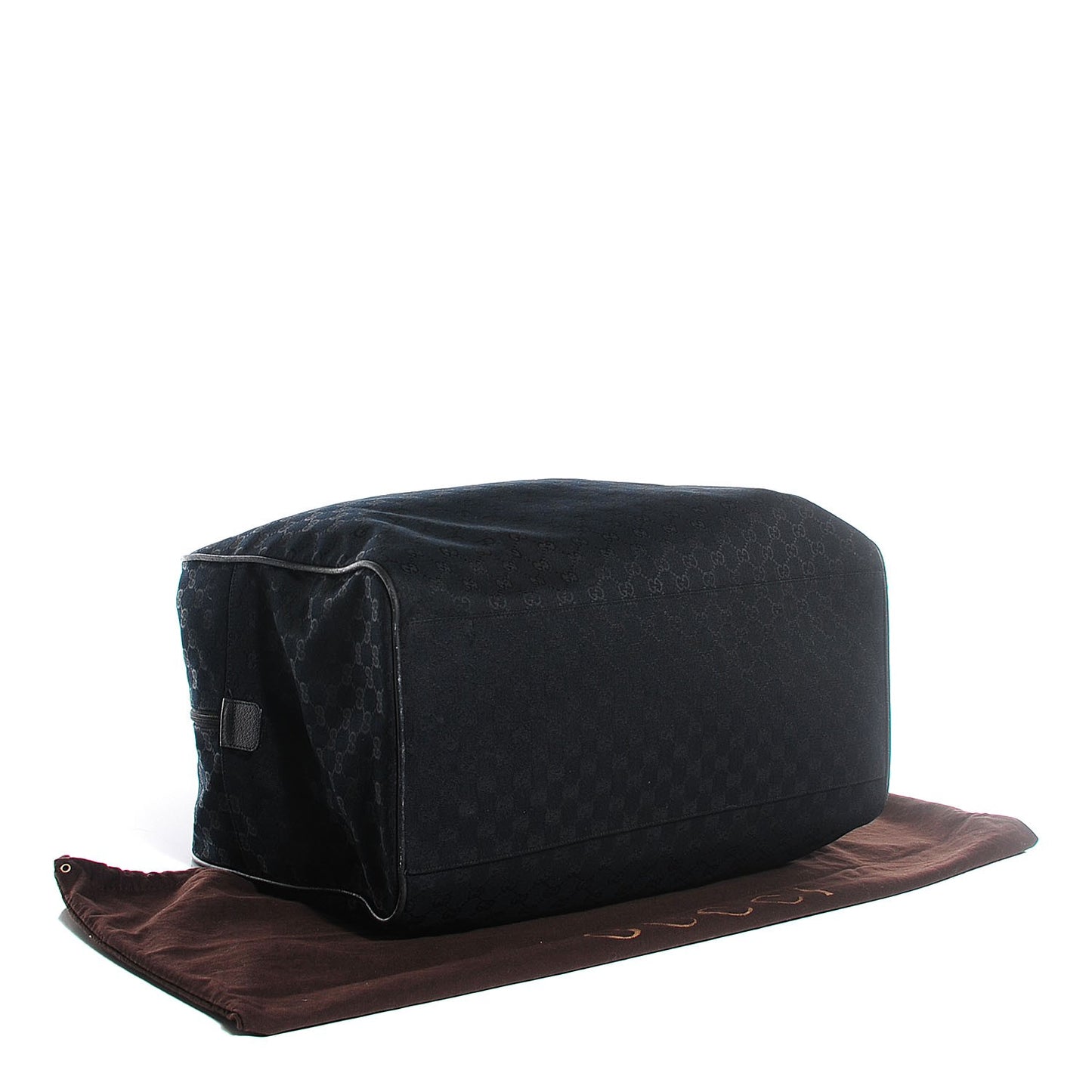 GG Monogram Web Large Collapsible Carry On Duffle Bag Black