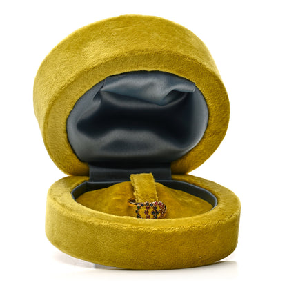 Gucci 18K Yellow Gold Sapphire Topaz Tsavorite Citrine GG Ring 50 5.25 6 of 6