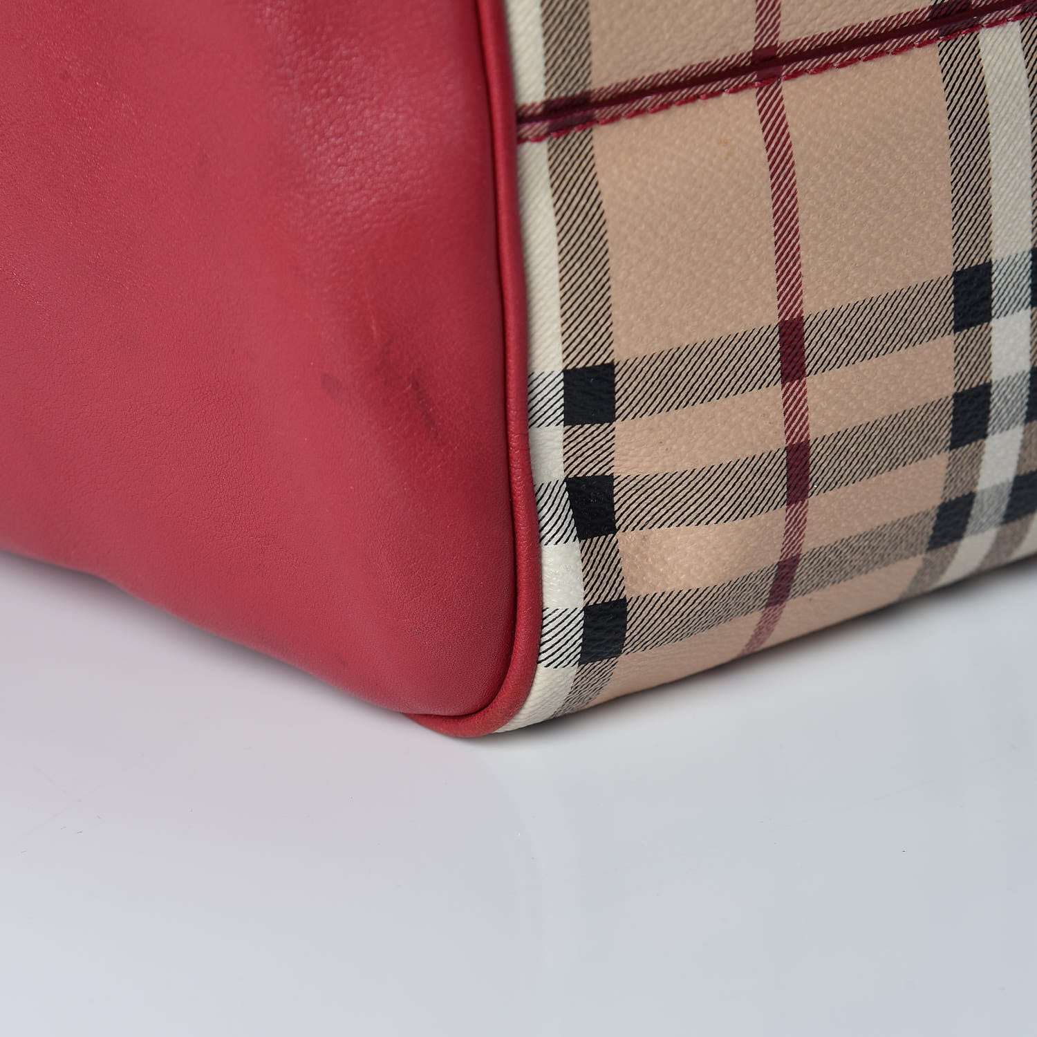 Burberry Haymarket Check Small Knots Canterbury Tote Pink 11 of 13