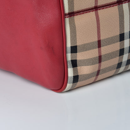 Burberry Haymarket Check Small Knots Canterbury Tote Pink 11 of 13