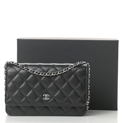 Chanel Caviar Quilted Wallet On Chain WOC Black 12 of 12