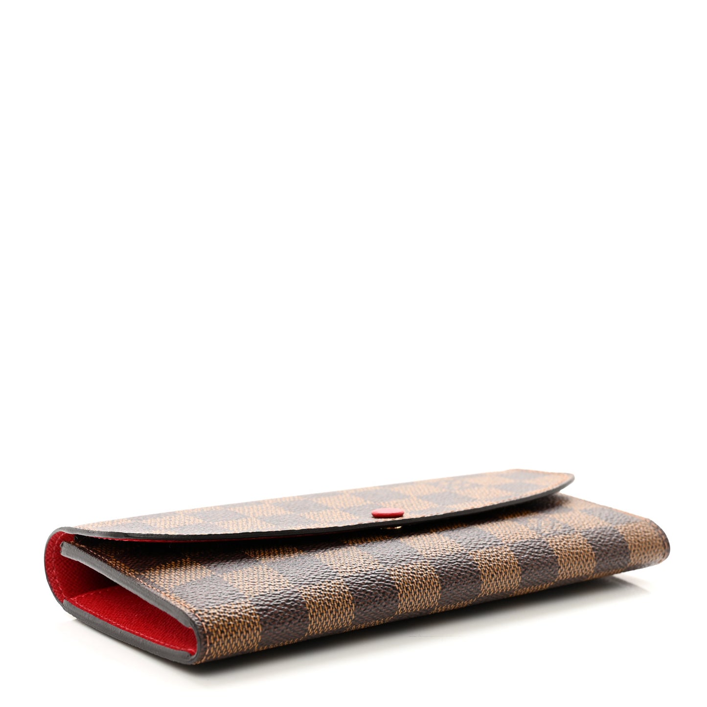 Damier Ebene Emilie Wallet Red