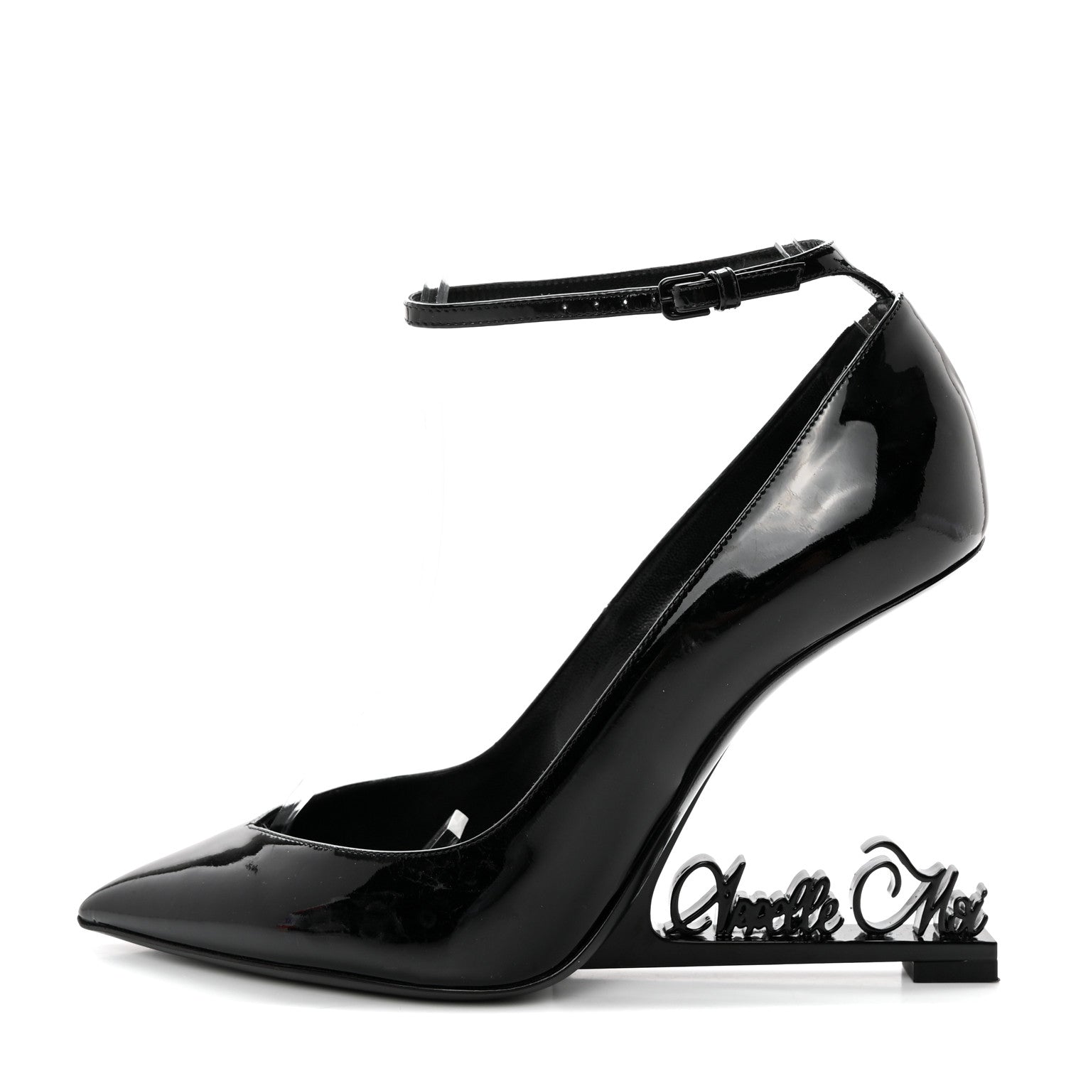 Saint Laurent Patent Opyum Appelle Moi Ankle Strap Pump 39 Black 1 of 16