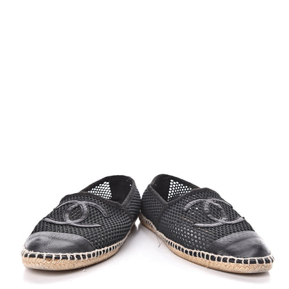 Chanel Mesh Lambskin Espadrilles 40 Black 6 of 14