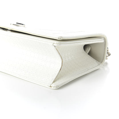 Christian Dior Patent Micro-Cannage Small Diorama Flap Bag White 7 of 9