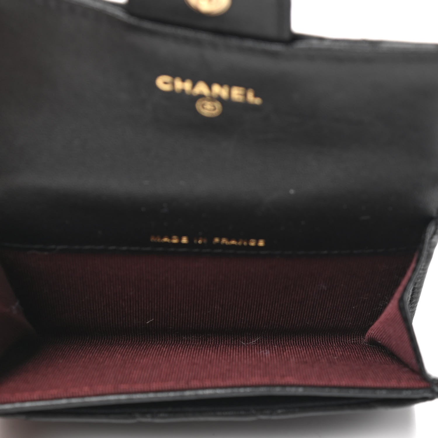 Chanel Lambskin Quilted Flap Card Holder Wallet Black 5 of 8