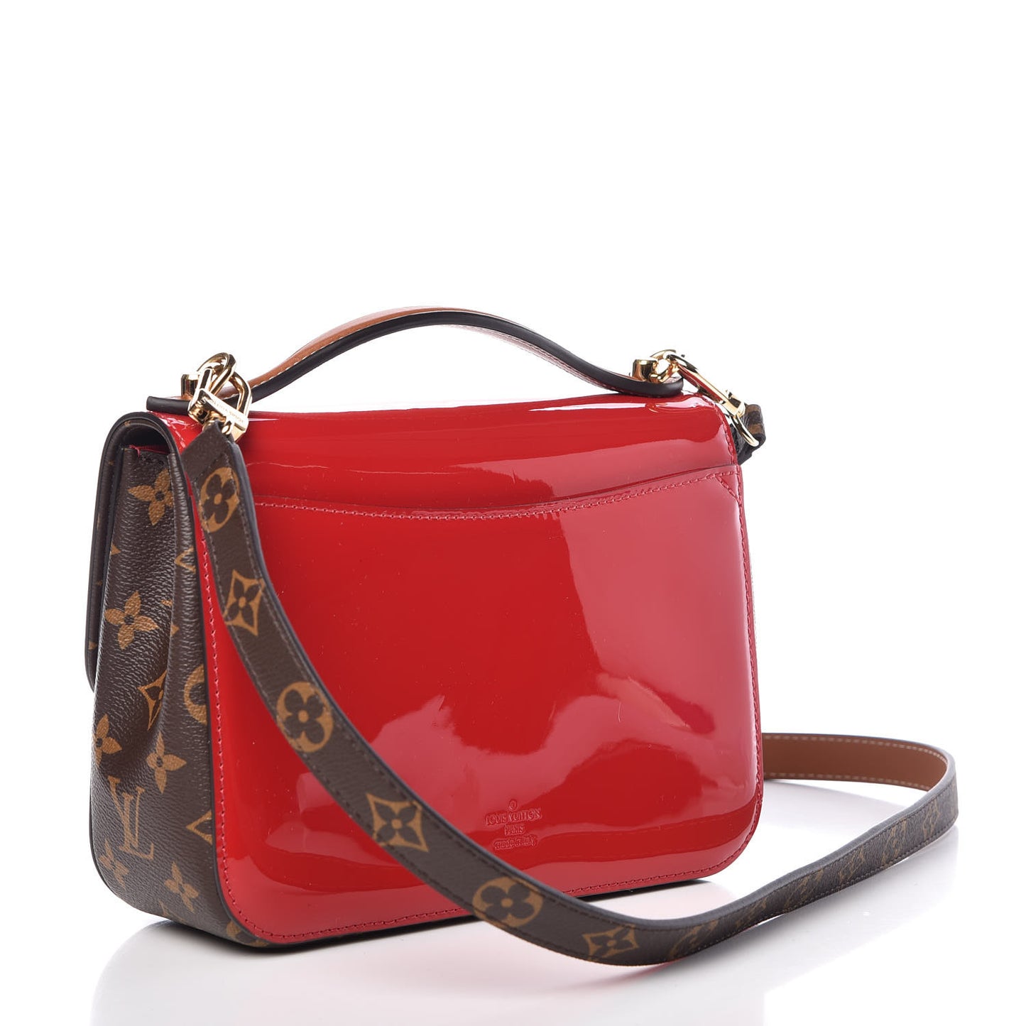 Patent Calfskin Monogram Cherrywood BB Scarlet