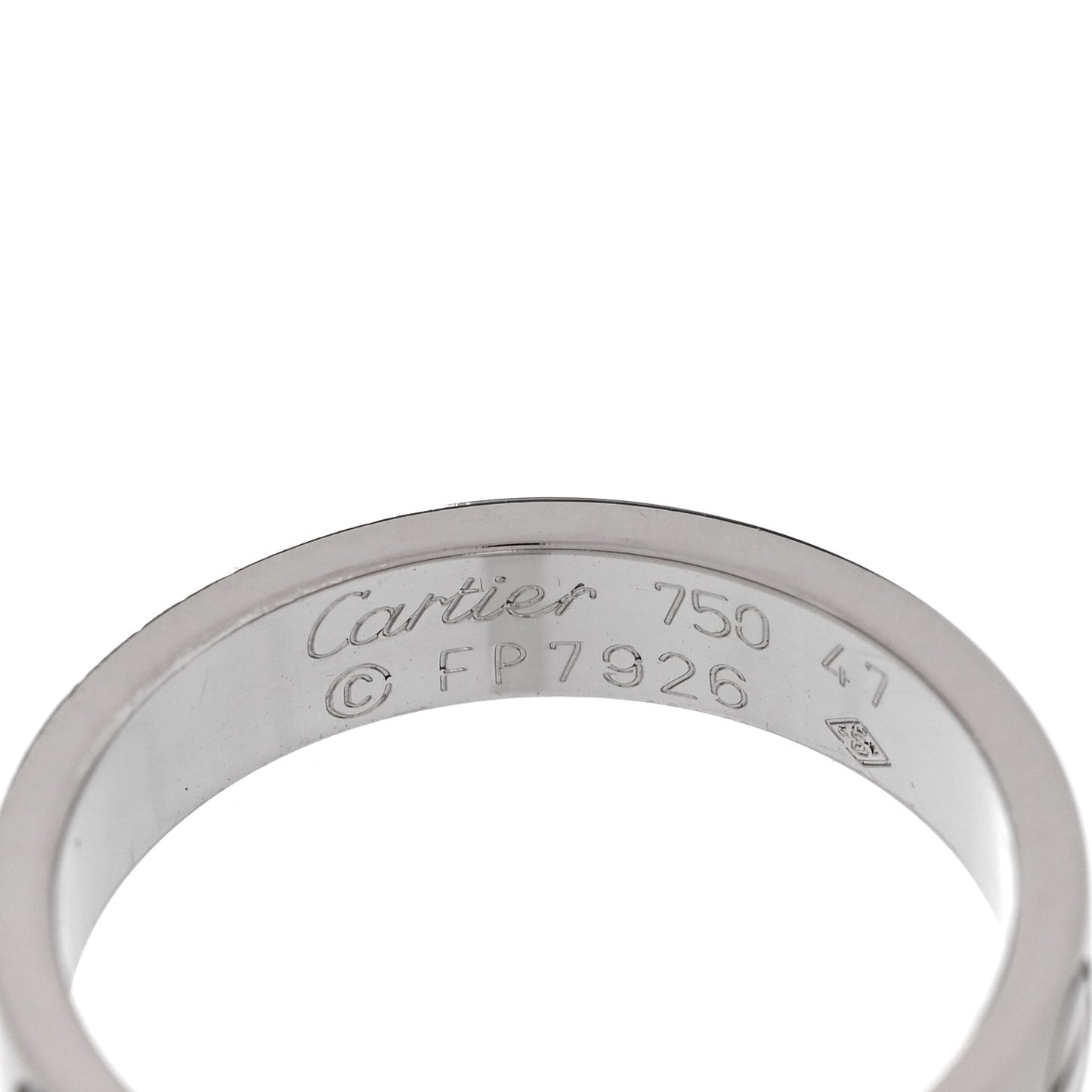18K White Gold 3.5mm LOVE Wedding Band Ring 47 4