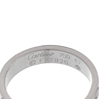 Cartier 18K White Gold 3.5mm LOVE Wedding Band Ring 47 4 4 of 4