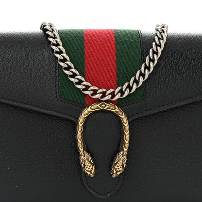 Gucci Calfskin Web Mini Dionysus Chain Wallet Black 9 of 13