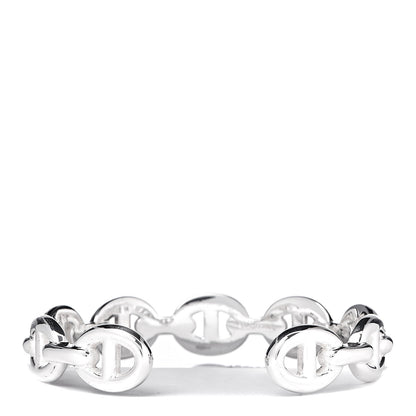 Hermes Sterling Silver MM Chaine d'Ancre Enchainee Cuff Bracelet SH 3 of 5