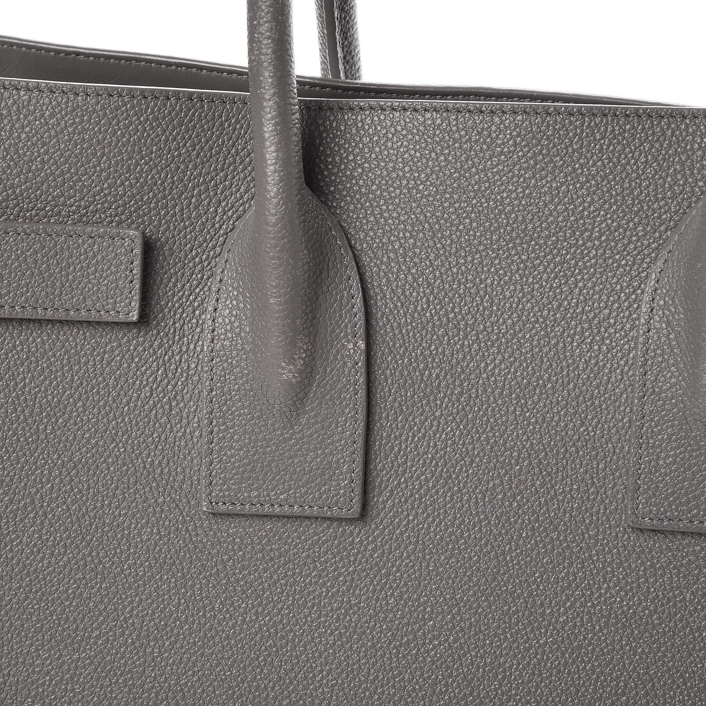 Grained Calfskin Small Sac De Jour Fog