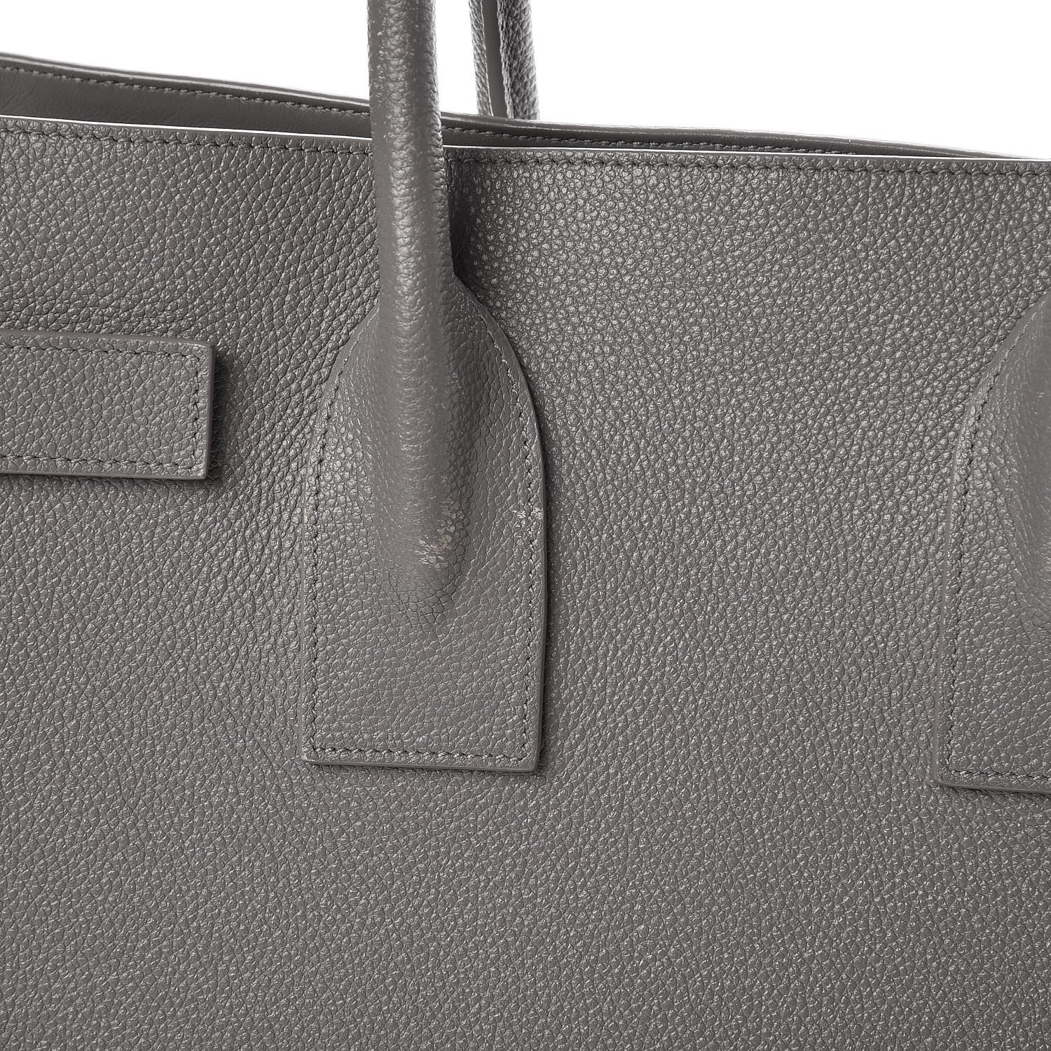 Saint Laurent Grained Calfskin Small Sac De Jour Fog 22 of 32