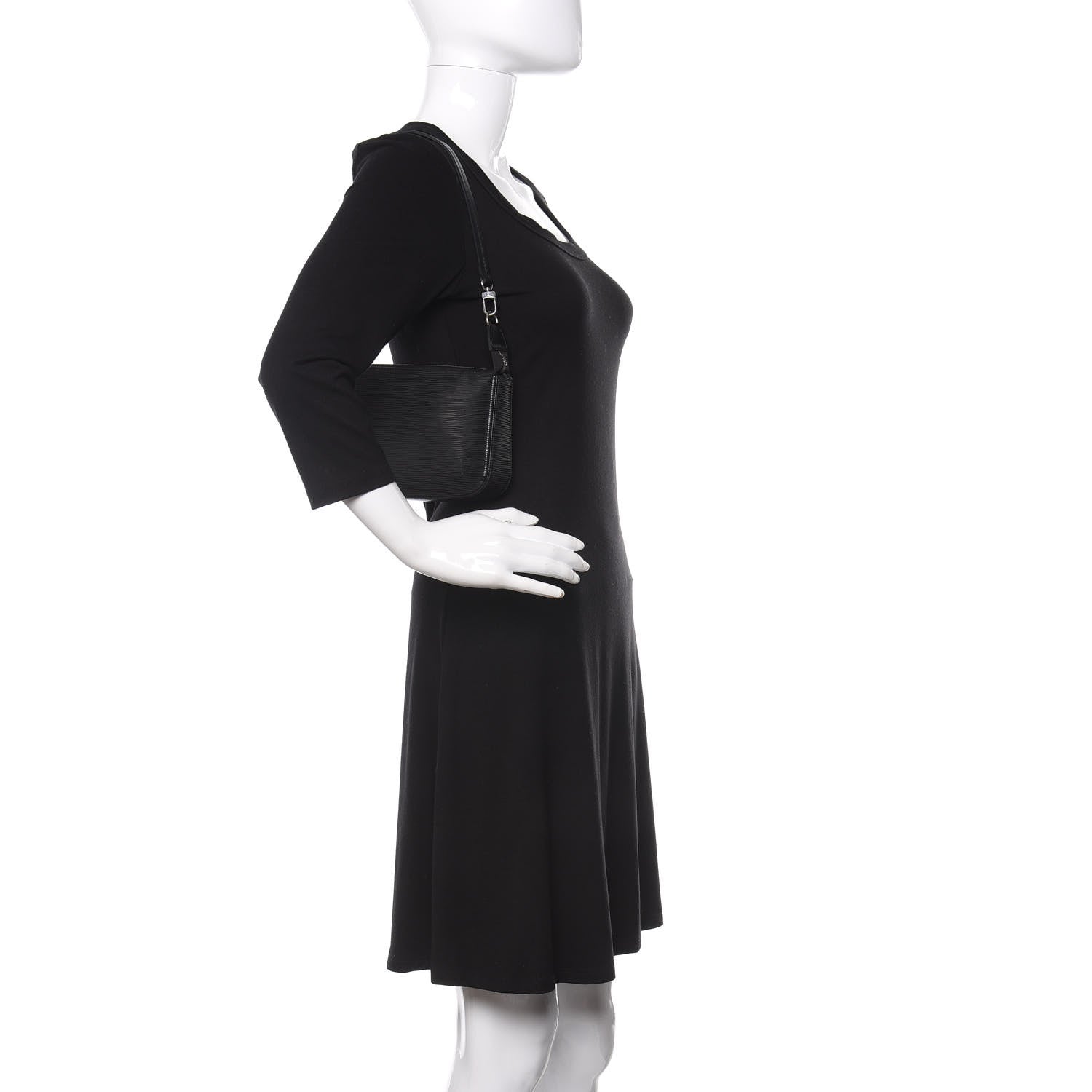 Louis Vuitton Epi Pochette Accessories NM Black 2 of 10