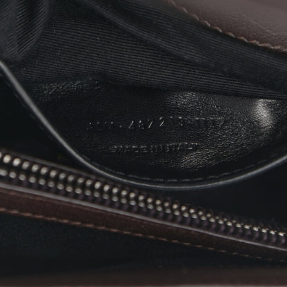 Saint Laurent Calfskin Matelasse Chevron Monogram Medium College Bag Faggio 8 of 11