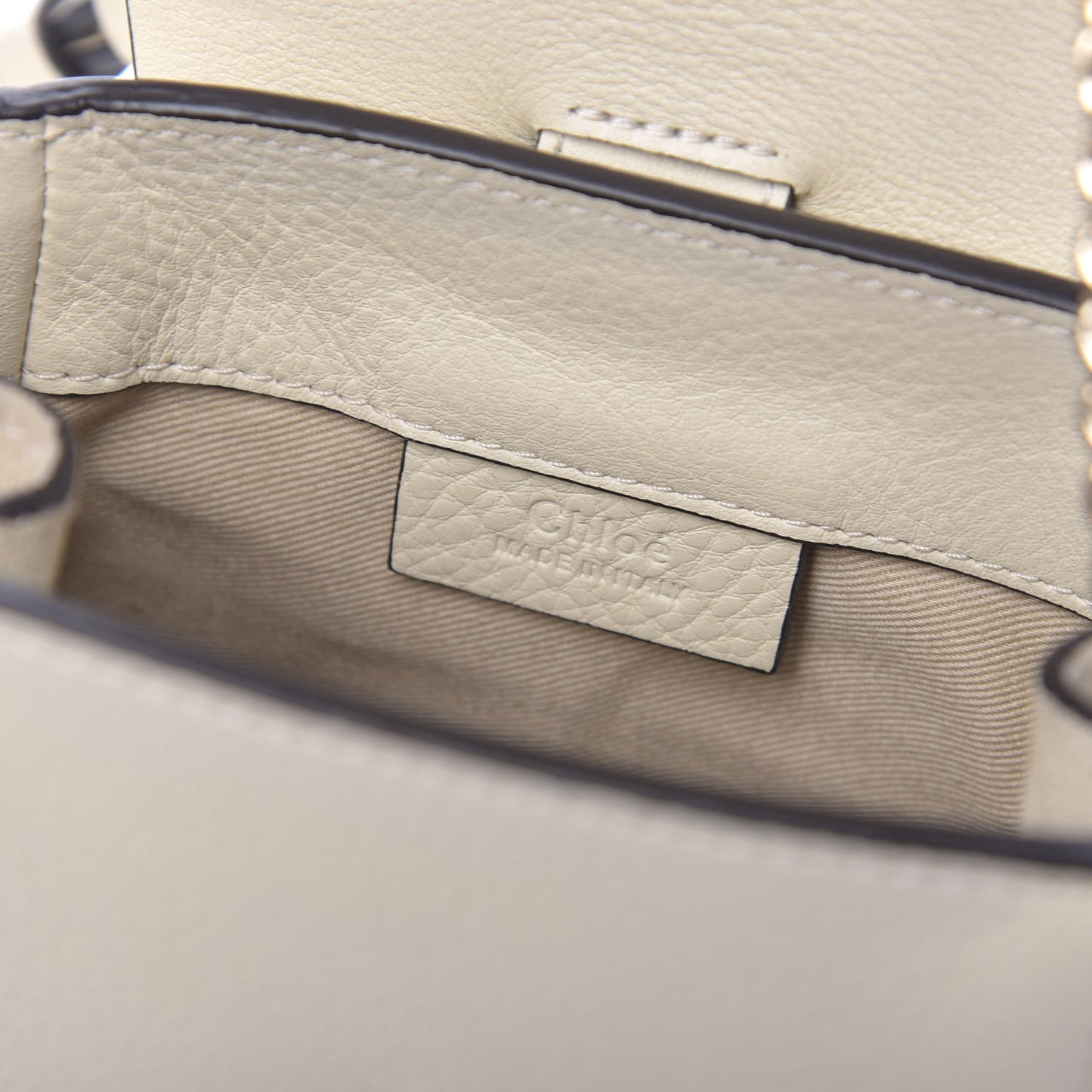Suede Calfskin Mini Faye Backpack Off White
