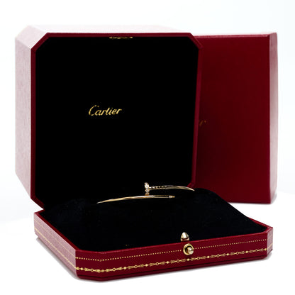 Cartier 18K Yellow Gold Diamond Small Juste Un Clou Bracelet 18 4 of 5