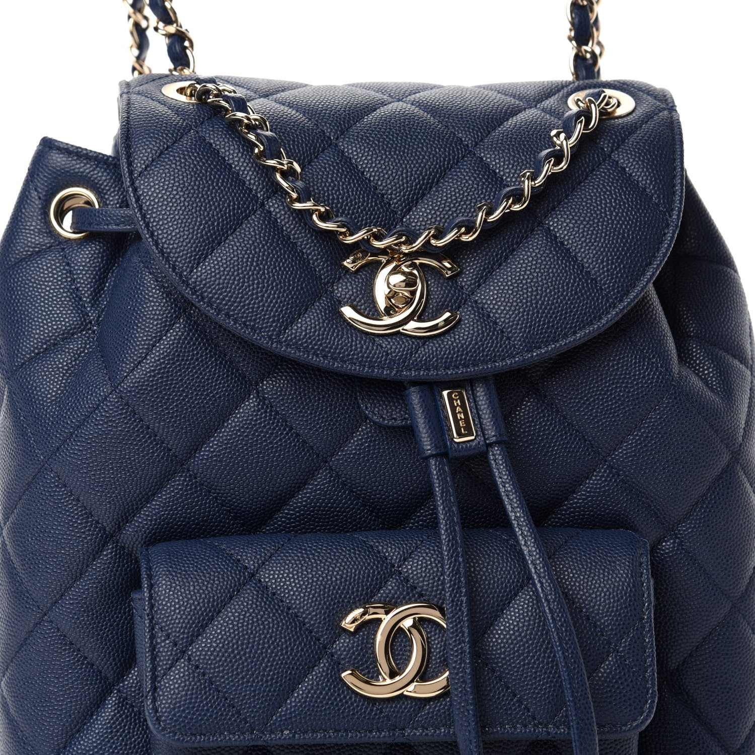 Chanel Caviar Quilted Backpack Bag Navy 9 of 10