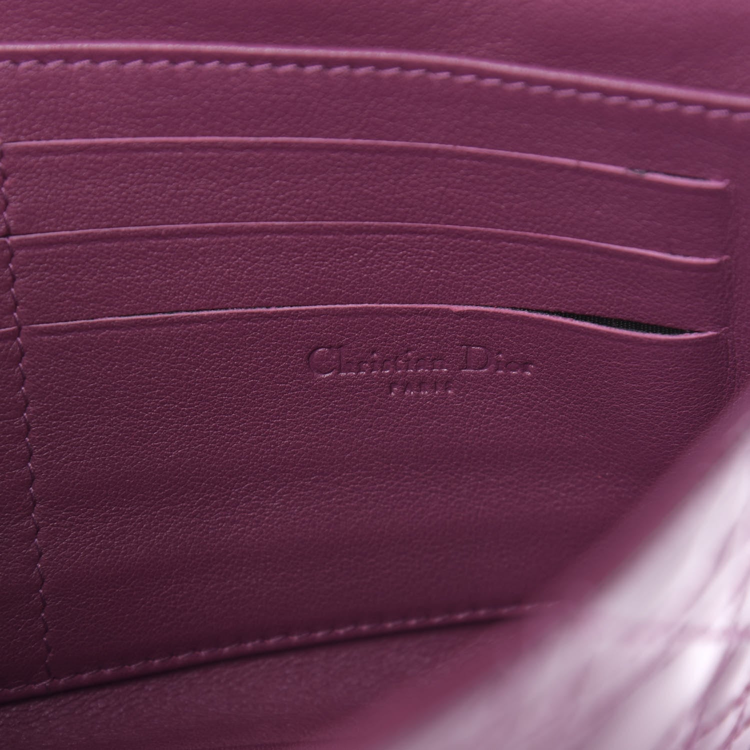 Christian Dior Patent Cannage New Lock Pouch Purple 6 of 10