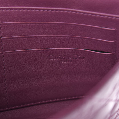 Christian Dior Patent Cannage New Lock Pouch Purple 6 of 10