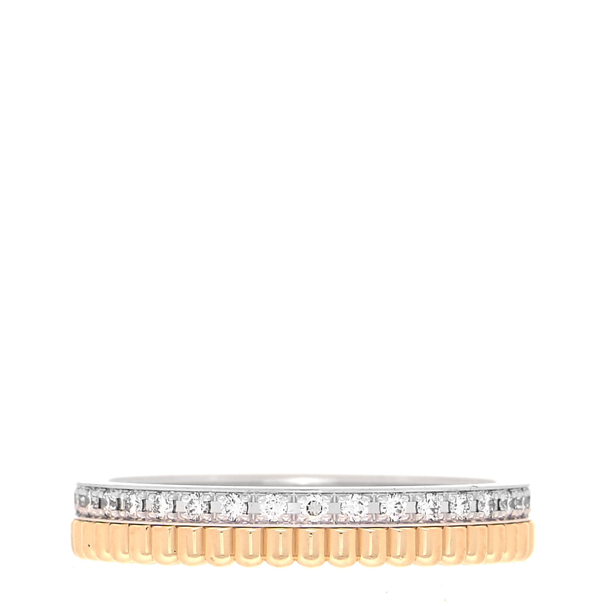 Boucheron 18K Yellow White Gold Diamond Quatre Radiant Wedding Band Ring 54 7 3 of 4