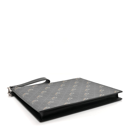 Gucci GG Supreme Monogram Tigers Zip Wristlet Pouch Black 4 of 12