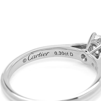 Cartier Platinum Diamond .30ct 1895 Solitaire Engagement Ring 47 4 4 of 5