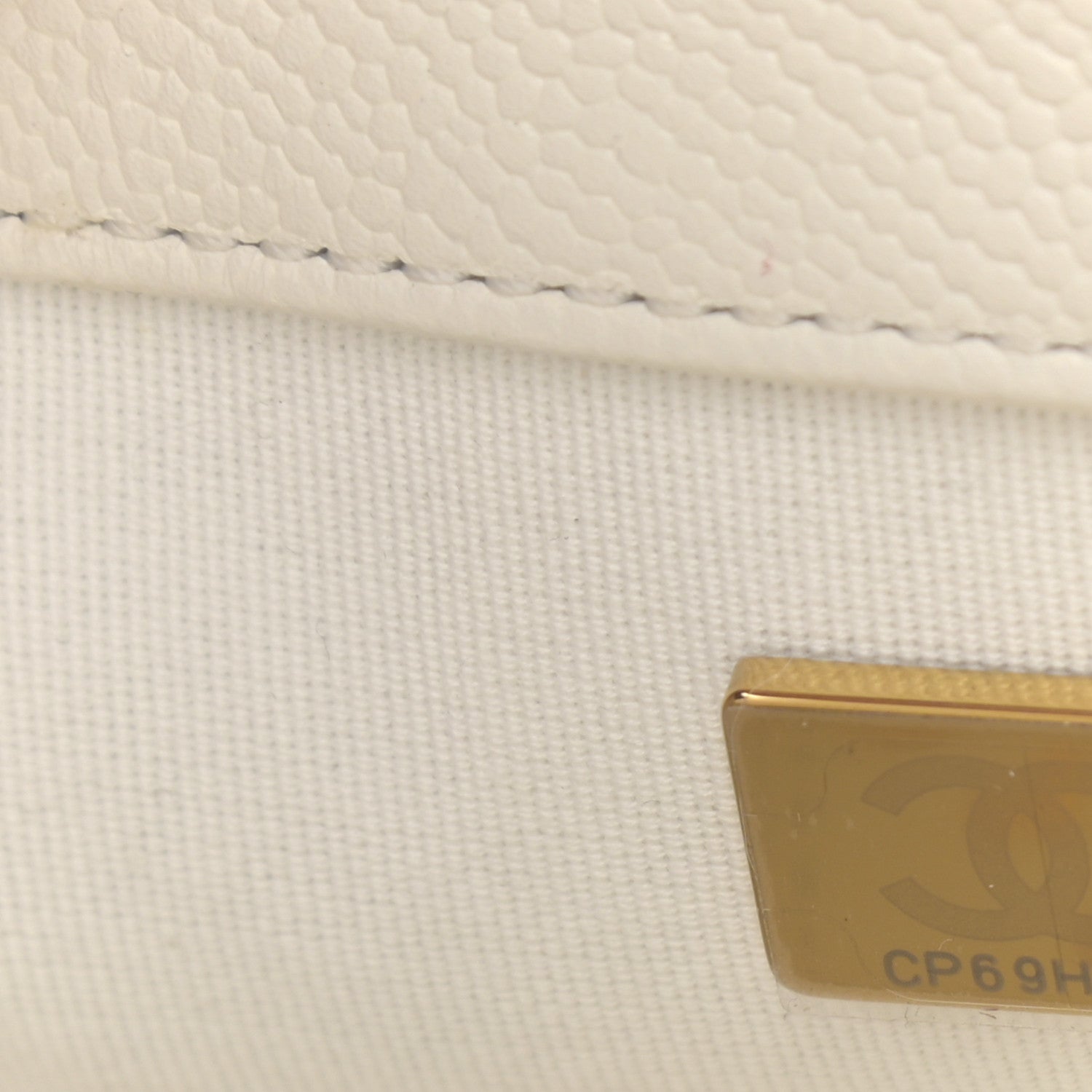 Chanel Caviar Quilted Small Boy Flap White 7 of 10