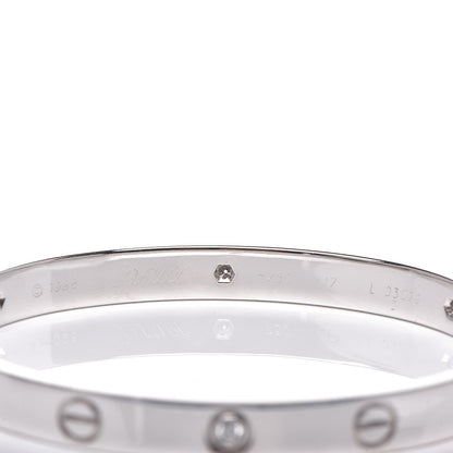 Cartier 18K White Gold 6 Diamond LOVE Bracelet 17 4 of 4