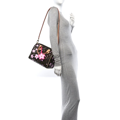 Louis Vuitton LV X TM Monogram Cherry Blossom Speedy Bandouliere 25 Sakura Brown 2 of 10
