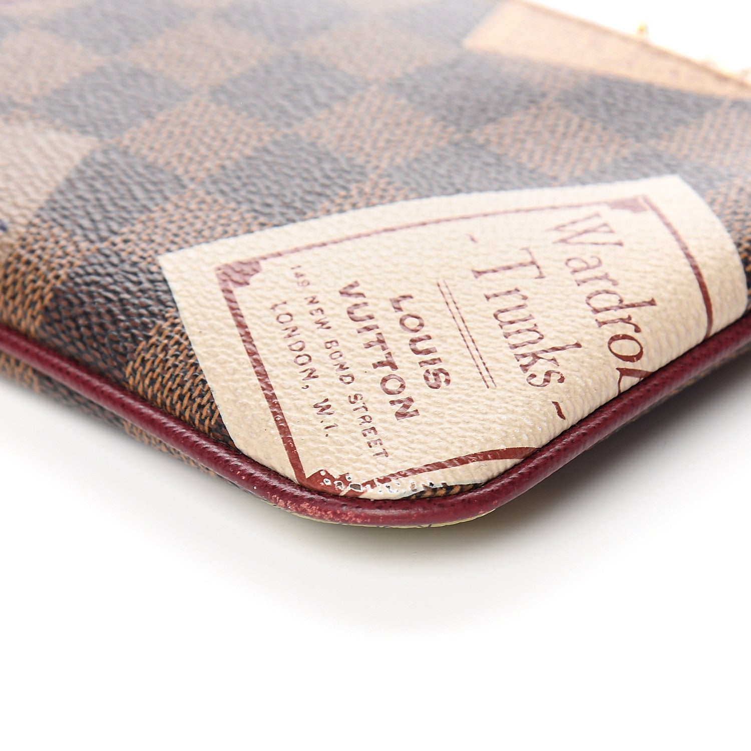 Louis Vuitton Damier Ebene Trunks Labels Pochette Milla MM 8 of 10