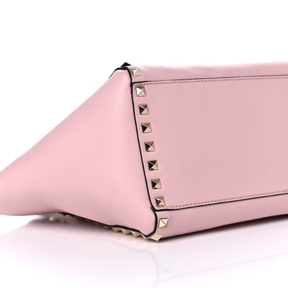 Valentino Garavani Vitello Small Rockstud Double Handle Tote Water Rose 9 of 11