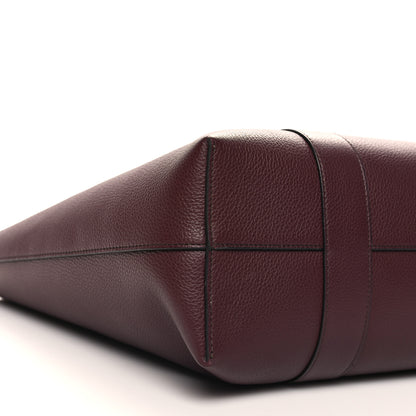 Mulberry Small Classic Grain Bayswater Tote Burgundy Oxford Blue 8 of 11
