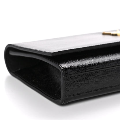Saint Laurent Grain De Poudre Monogram Cassandre Clutch Black 8 of 9