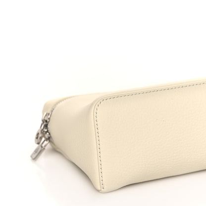 Loro Piana Grained Calfskin L19 Extra Pocket Pouch Whisper White 8 of 10